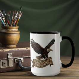 Amerikanischer Adler mit 250 Jahre Freiheitsbanner Tasse