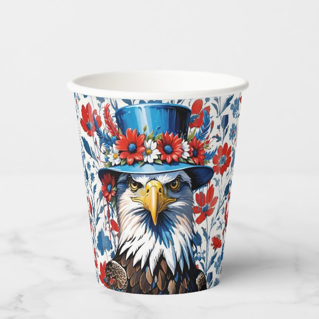 Amerikanischer Adler Pappbecher (Vorderseite)