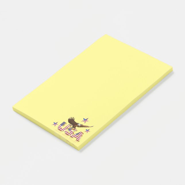 Amerikanischer Adler Post-it Klebezettel (angewinkelt)