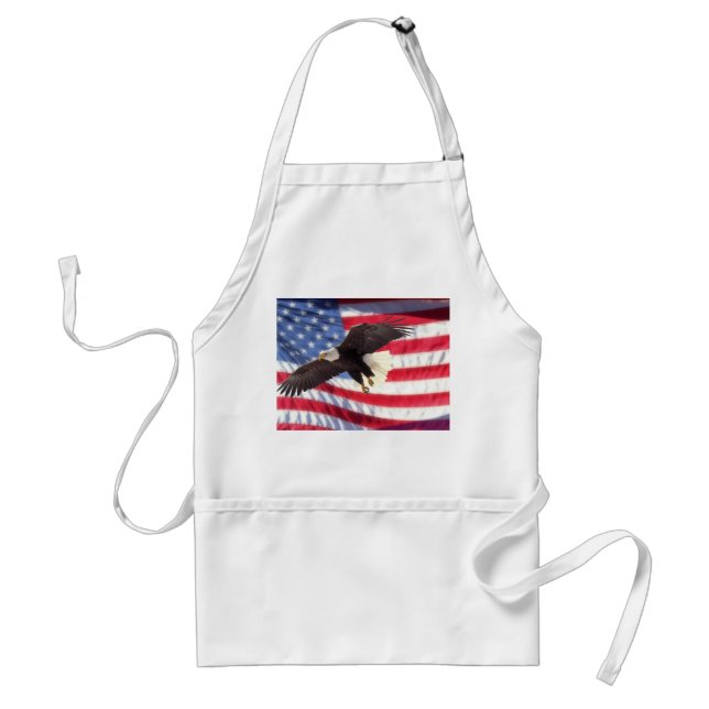 Amerikanischer Adler u. Flaggen-Schürze Schürze (Vorne)