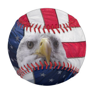 Amerikanischer Adler und Flagge Baseball