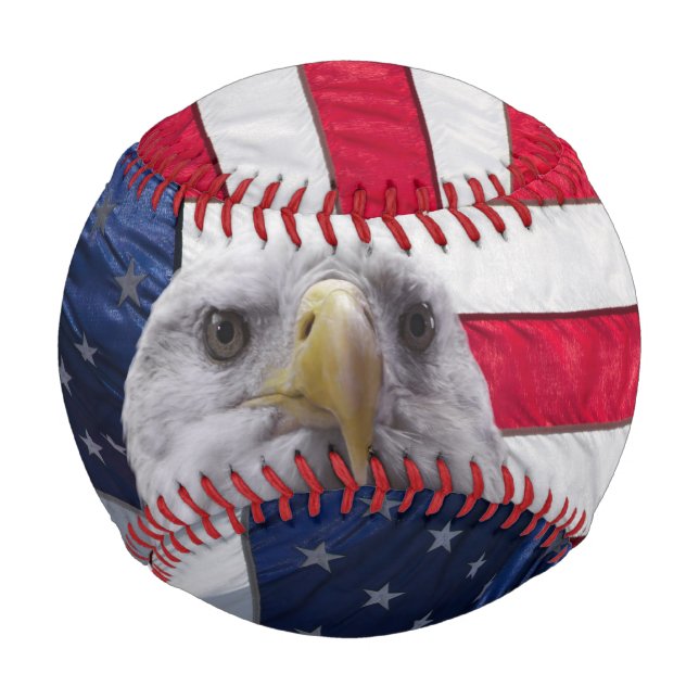 Amerikanischer Adler und Flagge Baseball (Vorderseite)