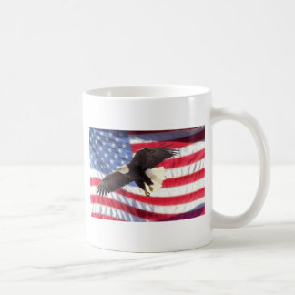 Amerikanischer Adler und Flaggen-Tasse Kaffeetasse