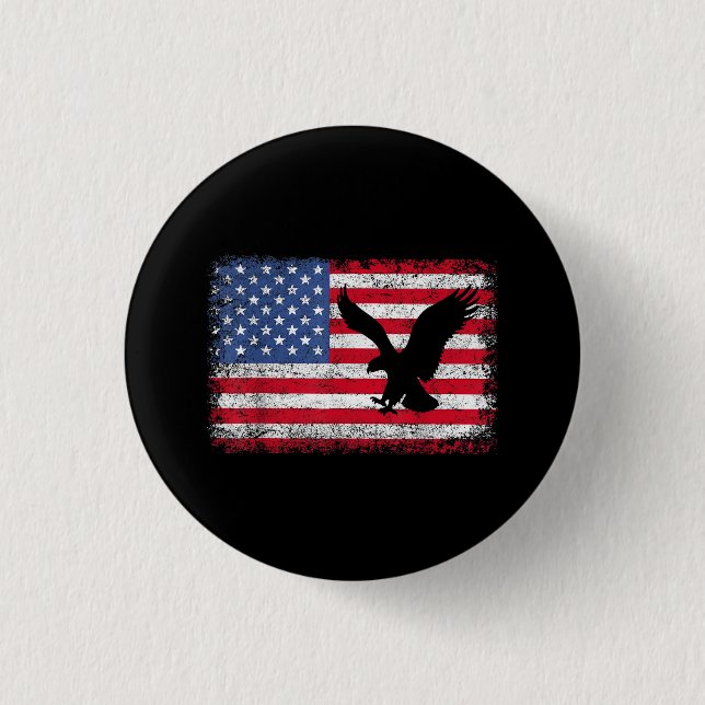 Amerikanischer Adler USA Button (Vorderseite)