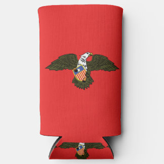 Amerikanischer Adler-Wappenschild Gott Bewaffnet D Selters Dosenkühler