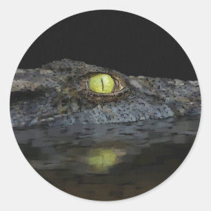 Amerikanischer Alligator Runder Aufkleber