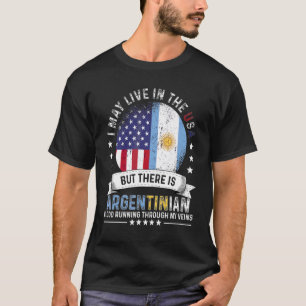 Amerikanischer Argentinier Zuhause In Uns Amerikan T-Shirt
