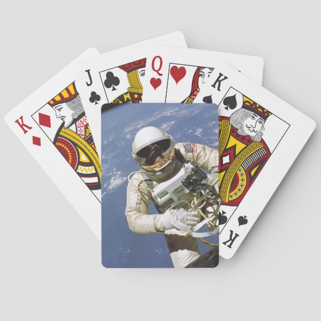 Amerikanischer Astronaut Spielkarten (Rückseite)