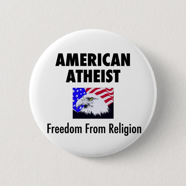 Amerikanischer Atheist Button (Vorderseite)
