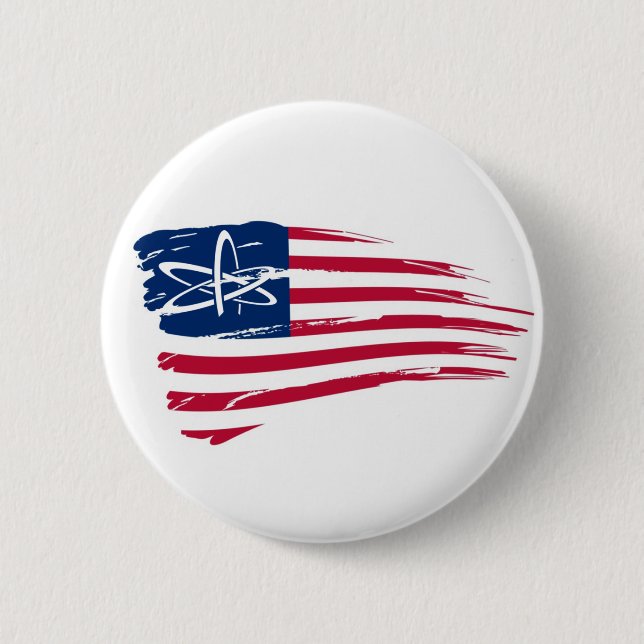 Amerikanischer Atheist Button (Vorderseite)