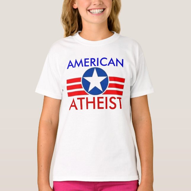 AMERIKANISCHER ATHEISTISCHER T - SHIRT (Vorderseite)