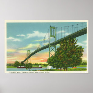 Amerikanischer Balken mit Blick auf die Internatio Poster