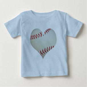 Amerikanischer Baseball in einer Herz-Form Baby T-shirt