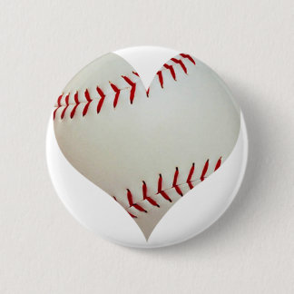Amerikanischer Baseball in einer Herz-Form Button