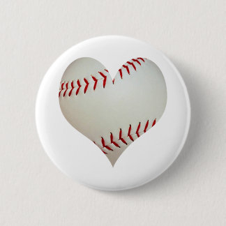 Amerikanischer Baseball in einer Herz-Form Button