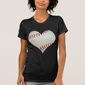 Amerikanischer Baseball in einer Herz-Form T-Shirt