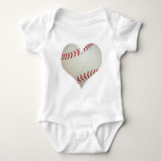 Amerikanischer Baseball in Herzform Baby Strampler