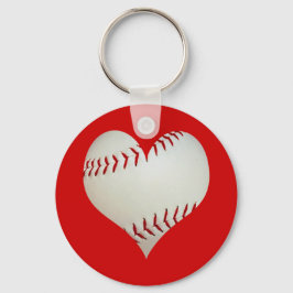 Amerikanischer Baseball in Herzform Schlüsselanhänger