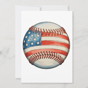 Amerikanischer Baseball-US-Flagge 250. Jahrestag Dankeskarte
