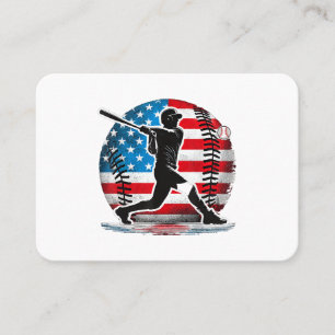 Amerikanischer Baseballspieler-Schlagmann mit den  Visitenkarte