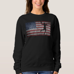 Amerikanischer Basketballspieler Grafik Bedrängt R Sweatshirt