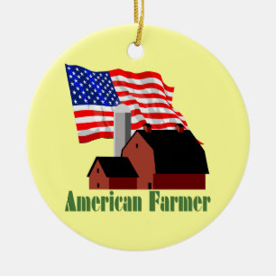 amerikanischer Bauer Keramik Ornament