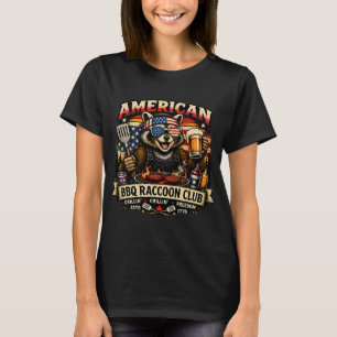 Amerikanischer BBQ-Waschbär-Club – Lustiger patr T-Shirt