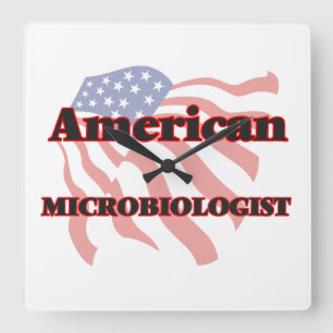 Amerikanischer Biologe Quadratische Wanduhr