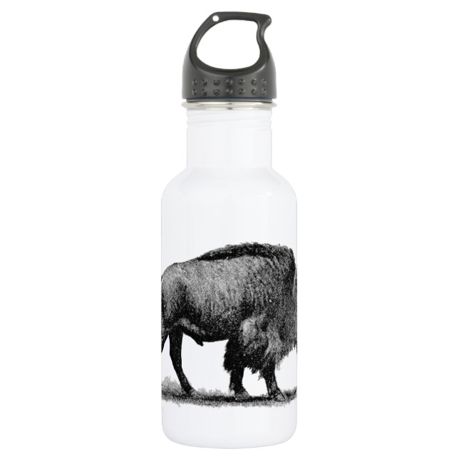 Amerikanischer Bison Edelstahlflasche (Vorderseite)