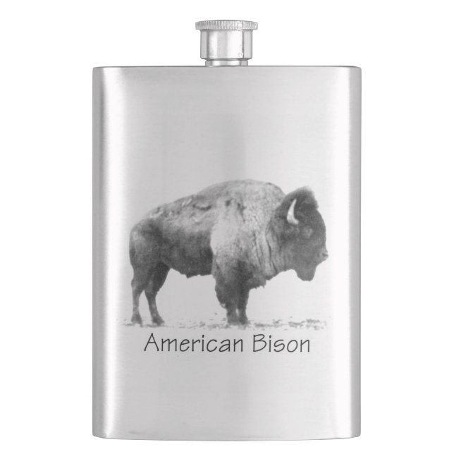 Amerikanischer Bison Flachmann (Vorderseite)