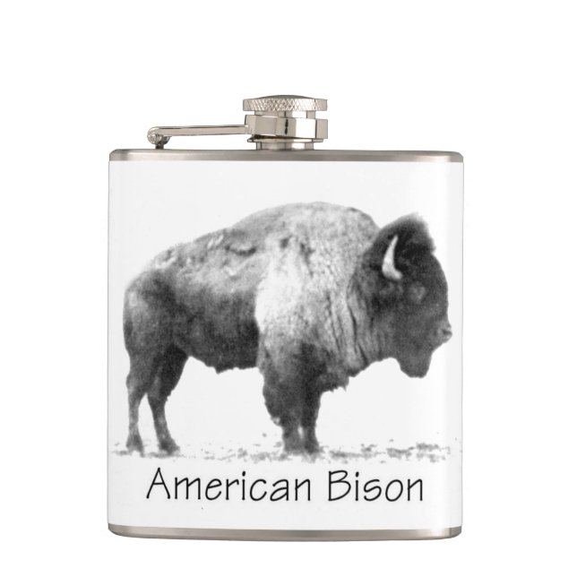 Amerikanischer Bison Flachmann (Vorderseite)