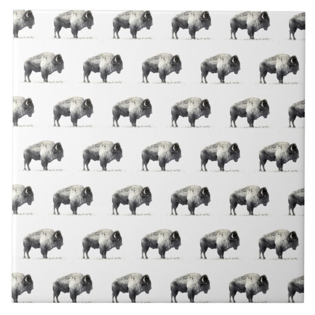 Amerikanischer Bison Fliese (Vorderseite)