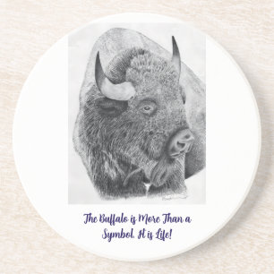 Amerikanischer Bison Getränkeuntersetzer
