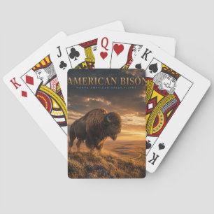 Amerikanischer Bison Great Plains TIERE Spielkarten