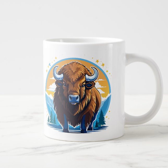 Amerikanischer Bison Jumbo-Tasse (Rechts)