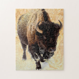Amerikanischer Bison Natur Outdoor Nationalpark Puzzle