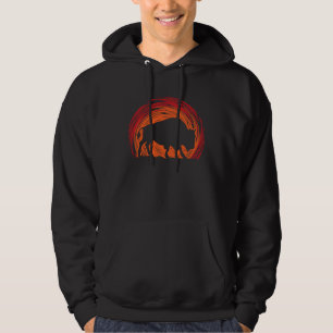 Amerikanischer Bison oder Büffel für Männer und Fr Hoodie
