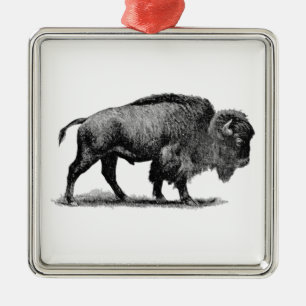 Amerikanischer Bison Ornament Aus Metall