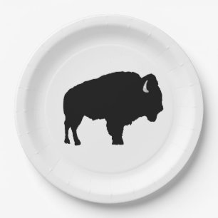 Amerikanischer Bison Pappteller