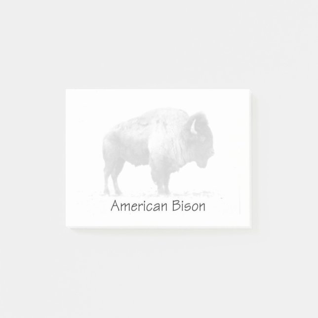 Amerikanischer Bison Post-it Klebezettel (Vorderseite)