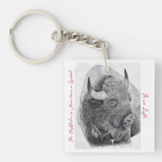 Amerikanischer Bison Schlüsselanhänger (Vorderseite)