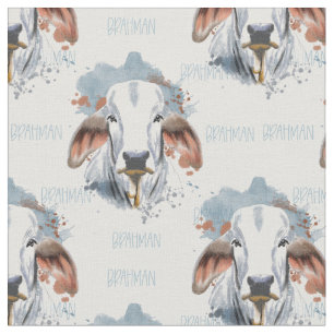 Amerikanischer Brahman mit Text Stoff