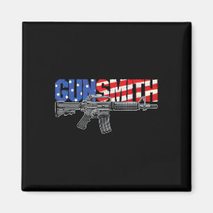 Amerikanischer Büchsenmacher Patriot USA-Flagge Re Magnet