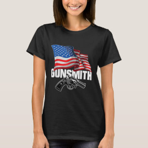 Amerikanischer Büchsenmacher Patriot USA-Flagge Re T-Shirt
