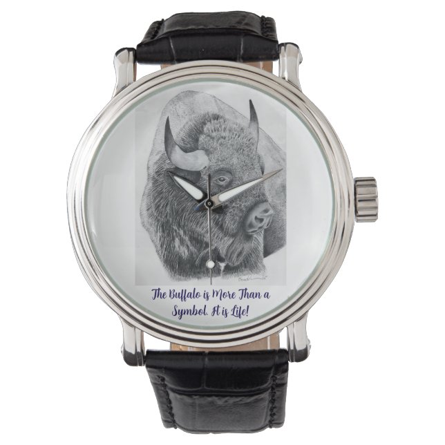 Amerikanischer Büffel Armbanduhr (Vorderseite)