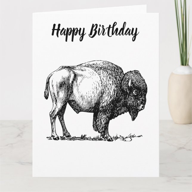Amerikanischer Büffel-Bison Karte (Vorderseite)