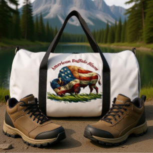 Amerikanischer Büffel Bison Stolz Patriotisch Duffle Bag