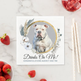 Amerikanischer Bulldog Hochzeit von Napkins mit Hu Serviette