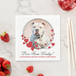 Amerikanischer Bulldog Hochzeit von Napkins mit Hu Serviette