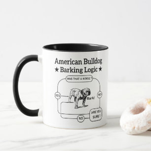 Amerikanischer Bulldogge Bellt Logik Hunde Liebhab Tasse